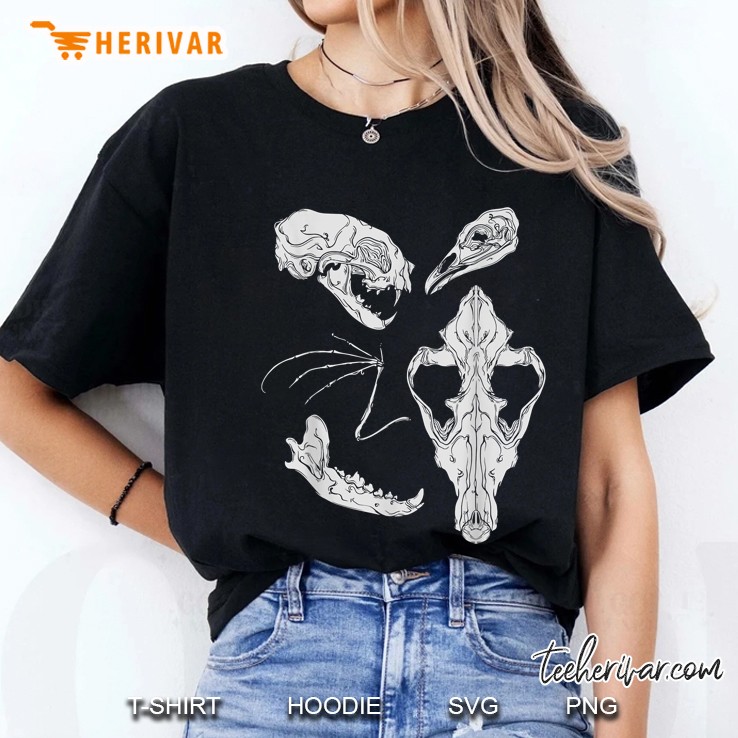 Goth Taxidermy Vulture Culture Witch Wicca Animal Bones Ladies Tee