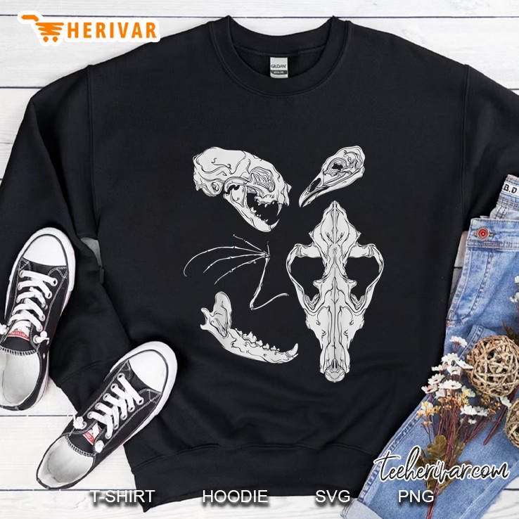 Goth Taxidermy Vulture Culture Witch Wicca Animal Bones Sweatshirt