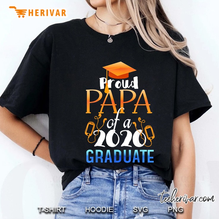Mens Proud Papa Class Of 2020 Graduate Graduation Gifts Ladies Tee