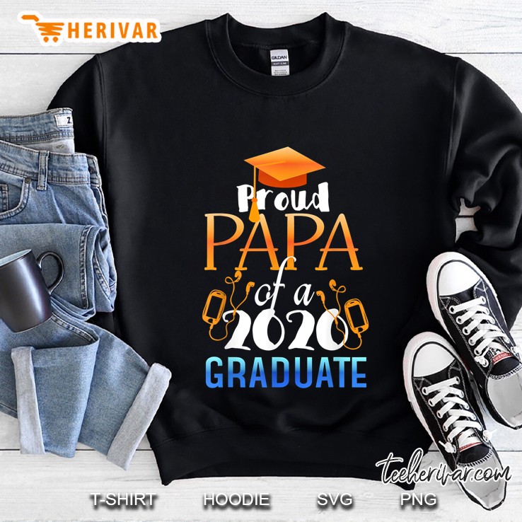 Mens Proud Papa Class Of 2020 Graduate Graduation Gifts Sweatshirt