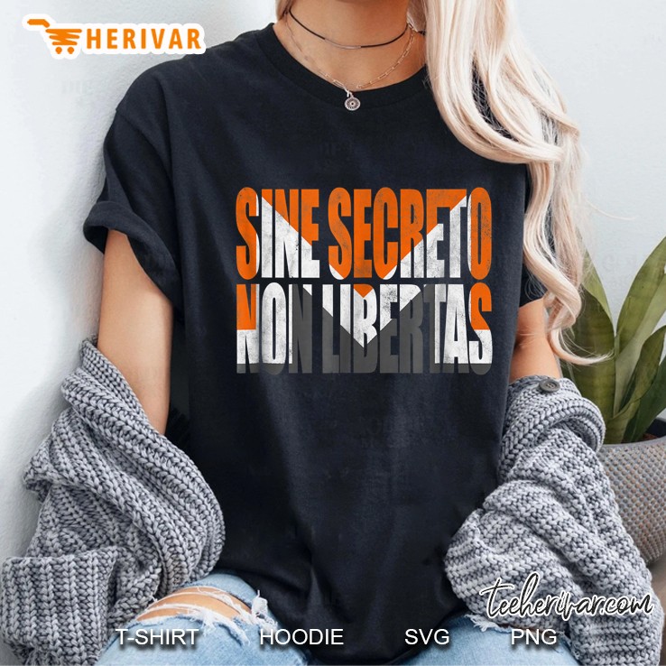 Sine Secreto Non Libertas Monero Logo Crypto Xmr Tee Shirt Hoodie