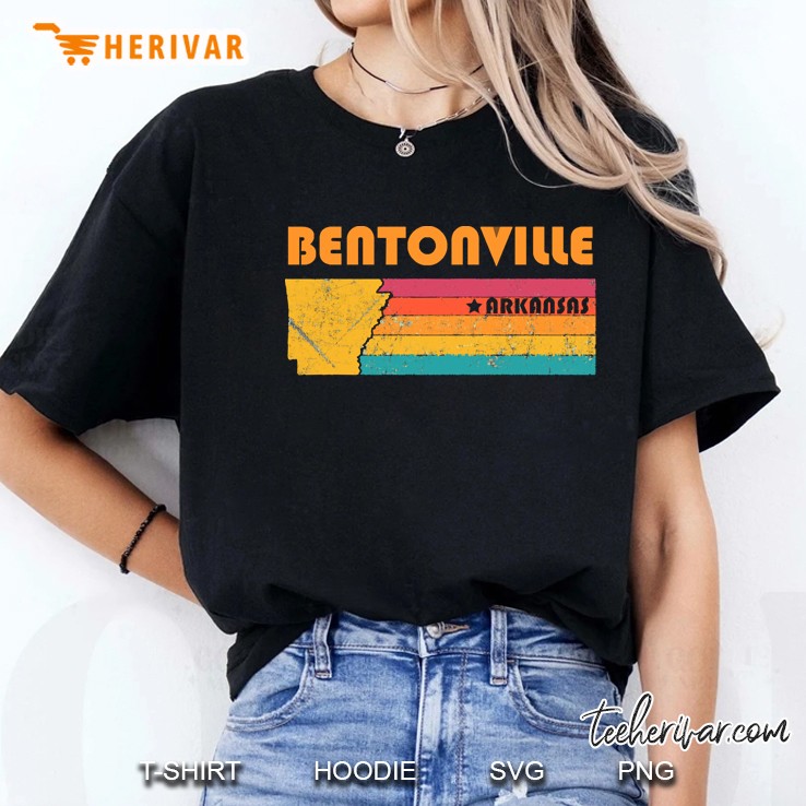 Bentonville Arkansas Vintage Distressed Souvenir Ladies Tee