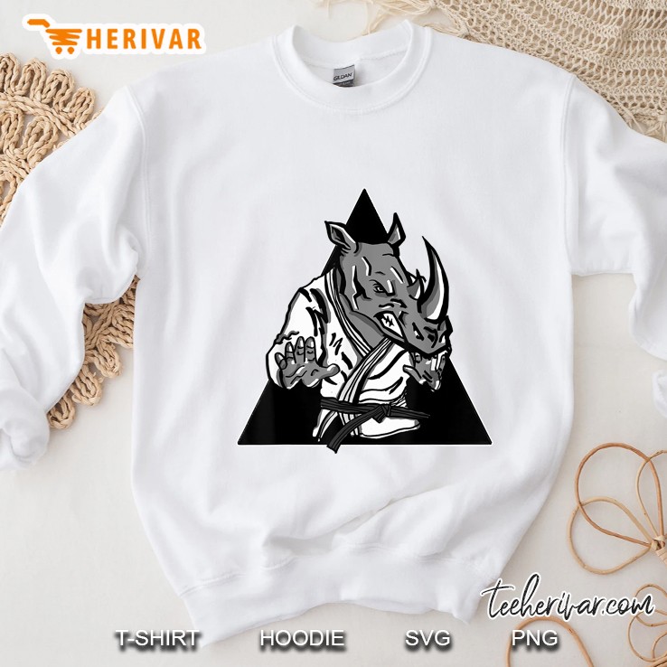Bjj Jiu Jitsu White Belt Rhino Brazilian Gi Sweatshirt