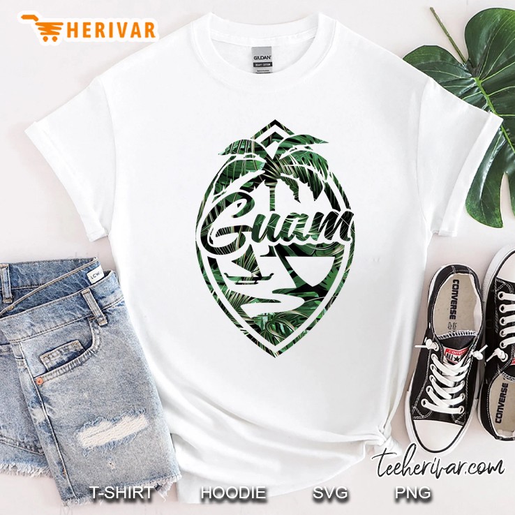 Tropical Palm Guam Seal Hafa Adai Guam Shirt