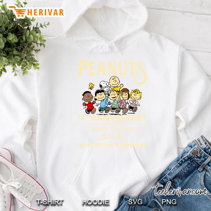 Peanuts 70th Anniversary 1950-2020 Charles M Schulz Thank You For The Memories Hoodie