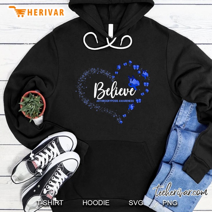 Arthrogryposis Awareness Butterfly Believe Hoodie