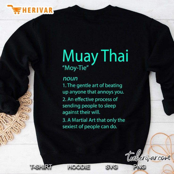 Funny Muay Thai & Thai Boxing - Muay Thai Definition Tank Top Sweatshirt