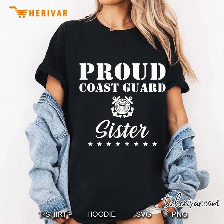 Proud Us Coast Guard Sister Ladies Tee