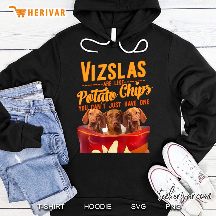 Vizsla And Potatoes Chips Funny Dog Mama Papa Hoodie