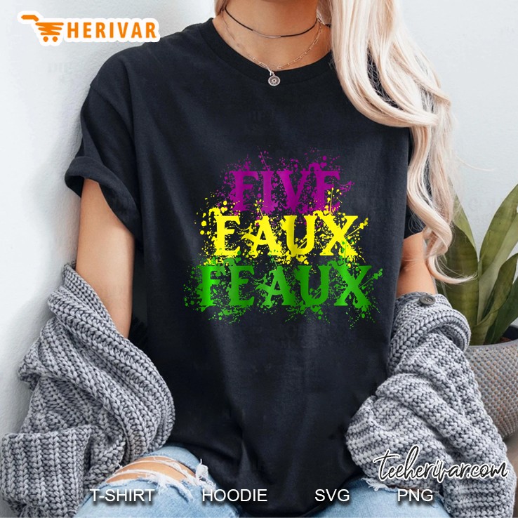Womens Five Eaux Feaux Mardi Gras 504 Gift New Orleans Ladies Tee