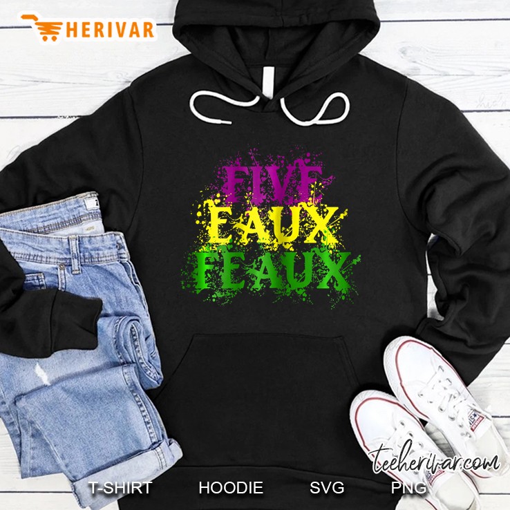 Womens Five Eaux Feaux Mardi Gras 504 Gift New Orleans Hoodie
