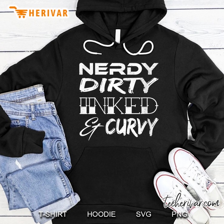 Womens Nerdy Dirty Inked & Curvy Hoodie