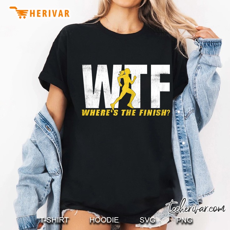 Womens Wtf Where's The Finish Running Hoodie