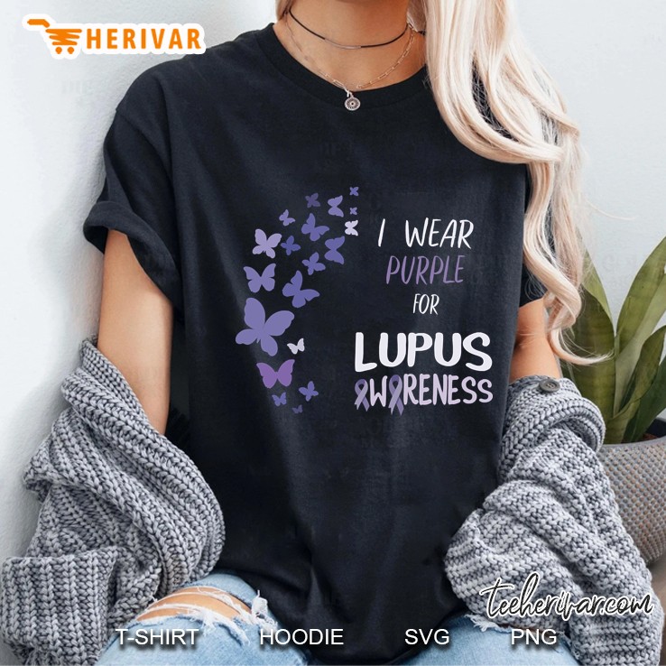 I Wear Purple For Lupus Awareness Hoodie