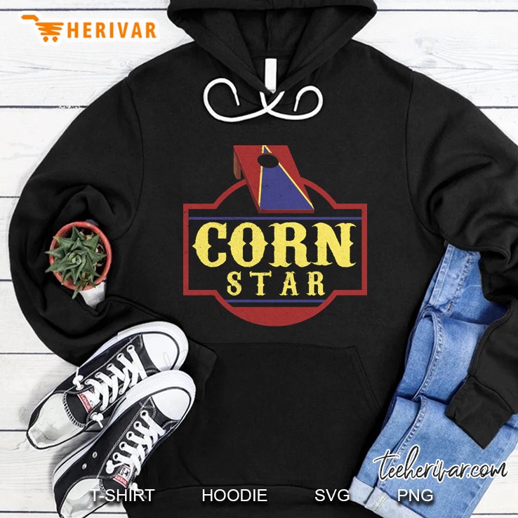 Funny Corn Star Bean Bag Toss Design Hoodie