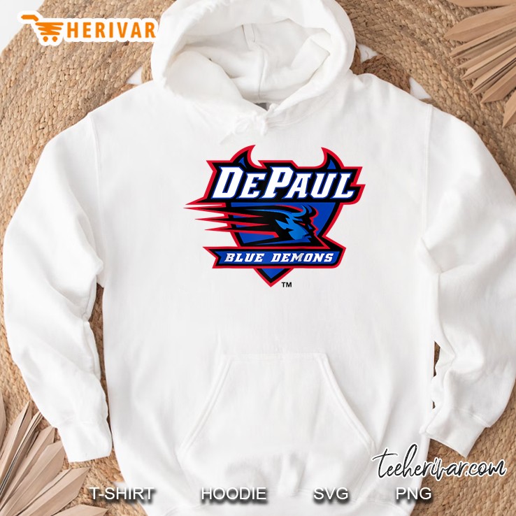 Depaul University Blue Demons Ncaa Ppdpu01 Raglan Baseball Hoodie