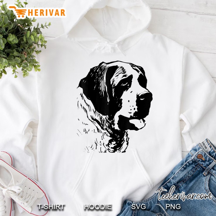 St. Bernard Dog Face Hoodie