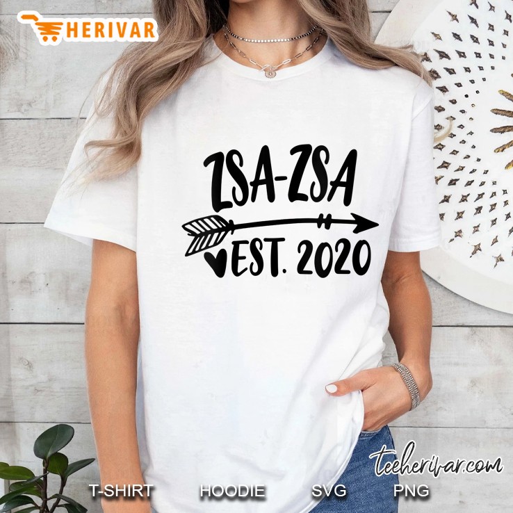 Womens Zsa-Zsa Est. 2020 Polish Grandma Pregnancy Announcement Ladies Tee