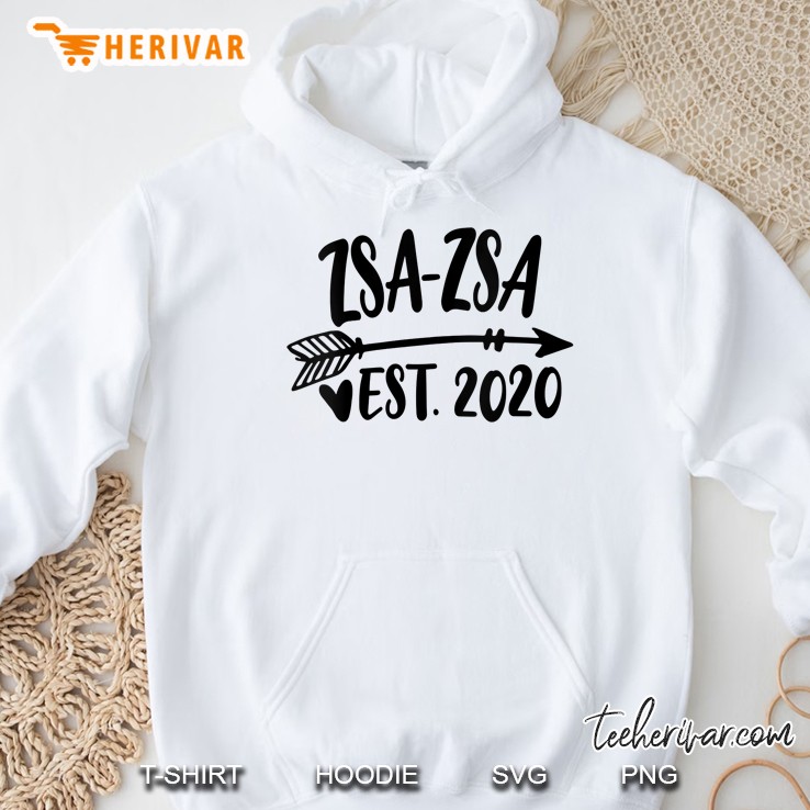 Womens Zsa-Zsa Est. 2020 Polish Grandma Pregnancy Announcement Hoodie