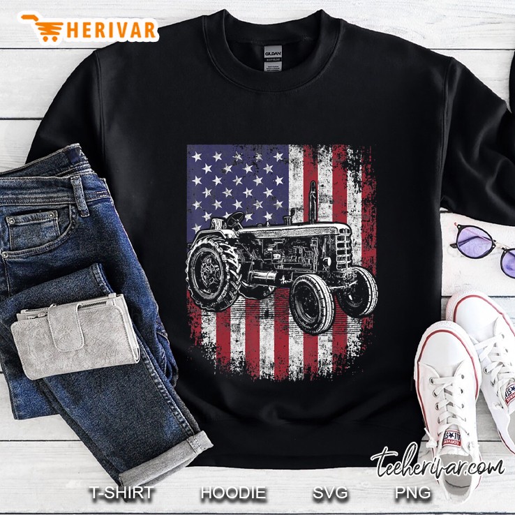 Patriotic Tractor American Flag Tractor Farmer Farm Sweatshirt