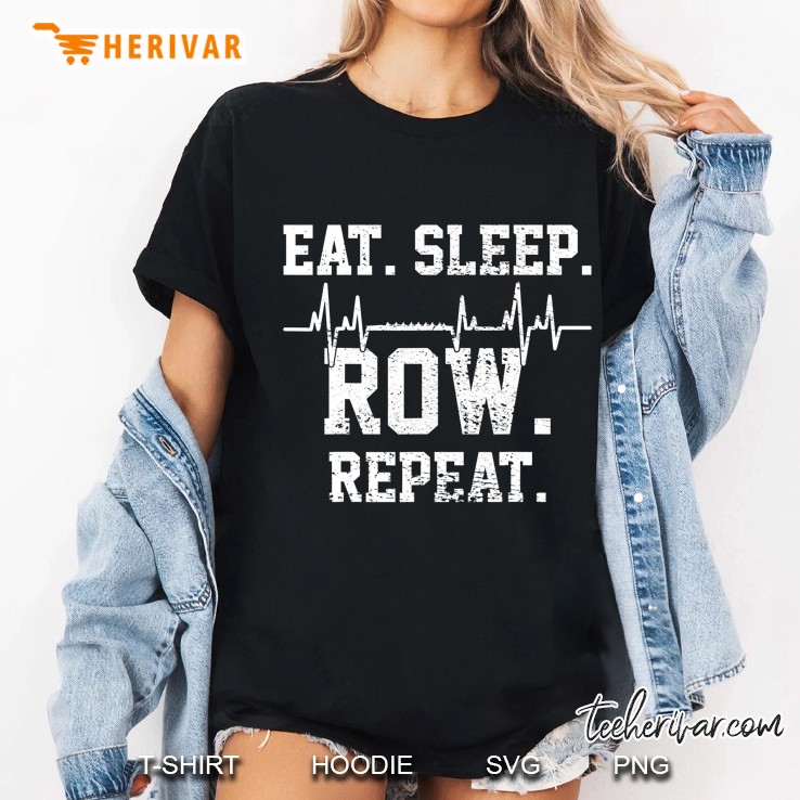 Rowing Row Crew Vintage Heartbeat Ladies Tee