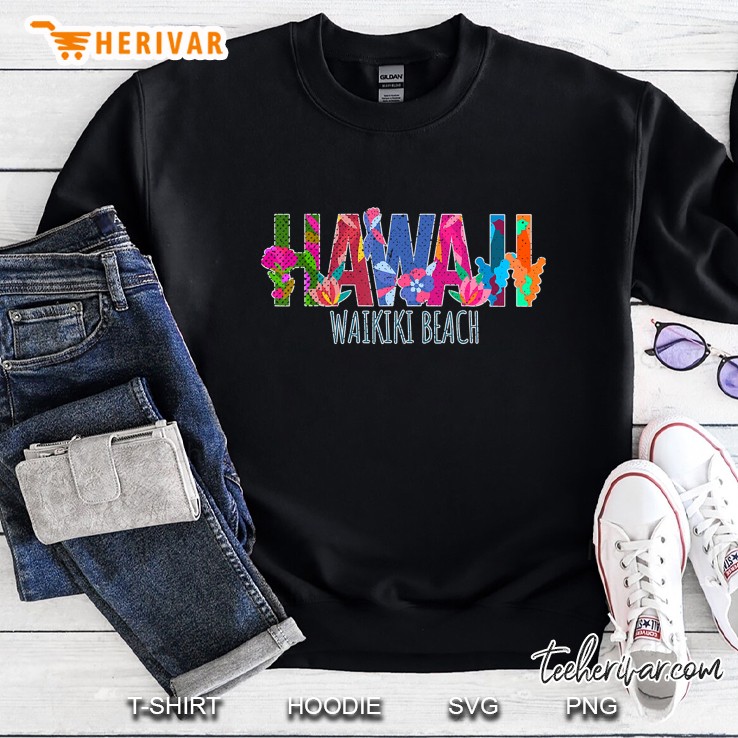 Tropical Waikiki Beach Hawaii Product Sweatshirt
