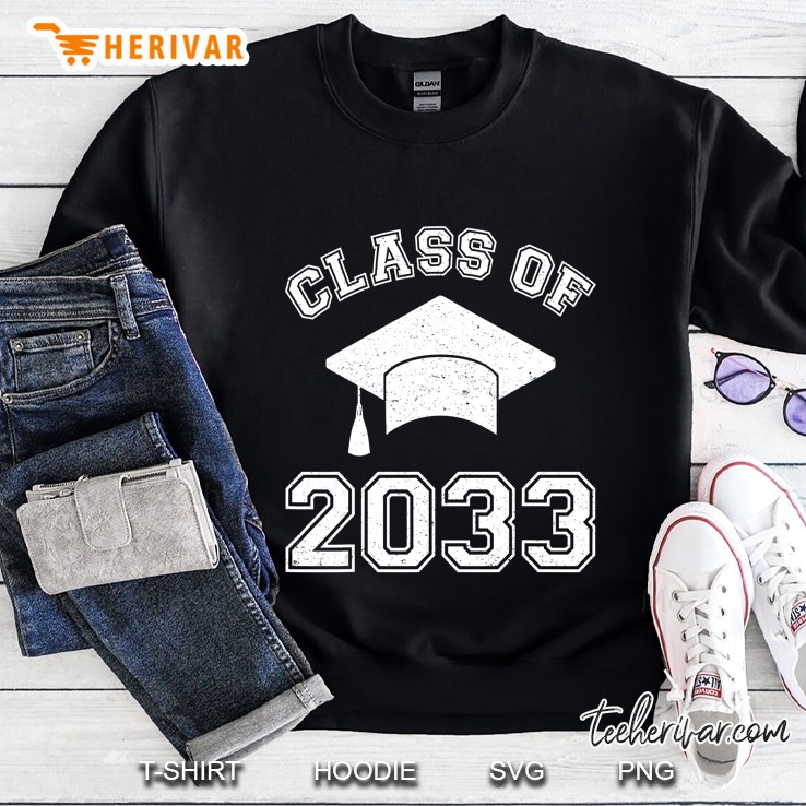 Vintage Class Of 2033 Kindergarten Grow With Me Girls Gift Sweatshirt