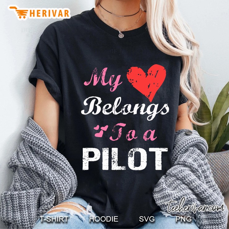 My Heart Belongs To Pilot Ladies Tee