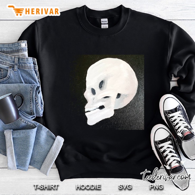Painted Skull On Black Background Posters And Art Prints Sweatshirt