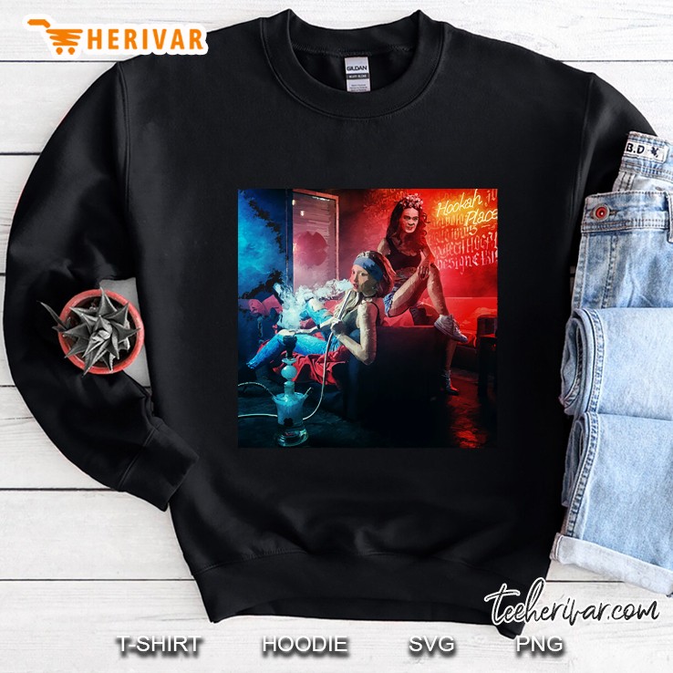 Woman With A Pearl Earring And Frida Hookah Sweatshirt