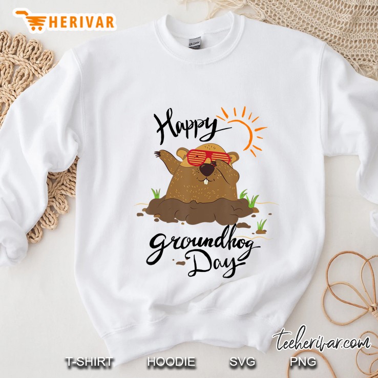 Dabbing Groundhog Lovers Happy Groundhog Day Sweatshirt
