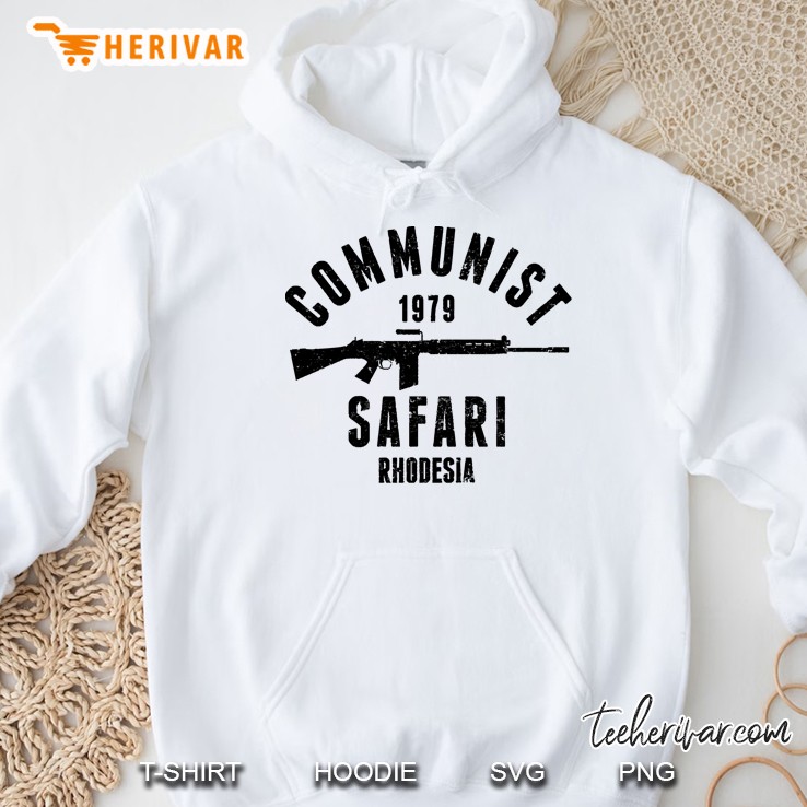 Rhodesia 1979 Commie Safari Black Ink Hoodie