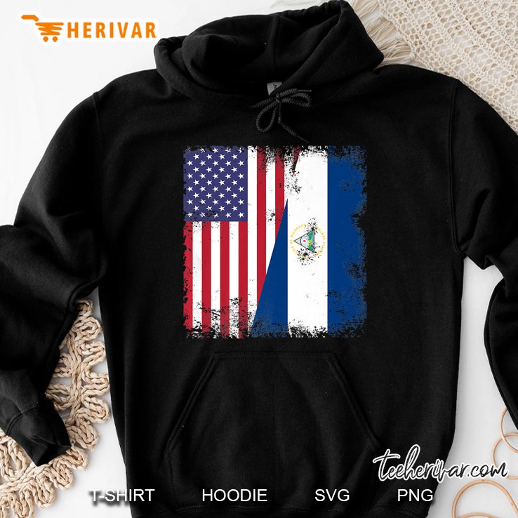 Half Nicaraguan Flag Hoodie