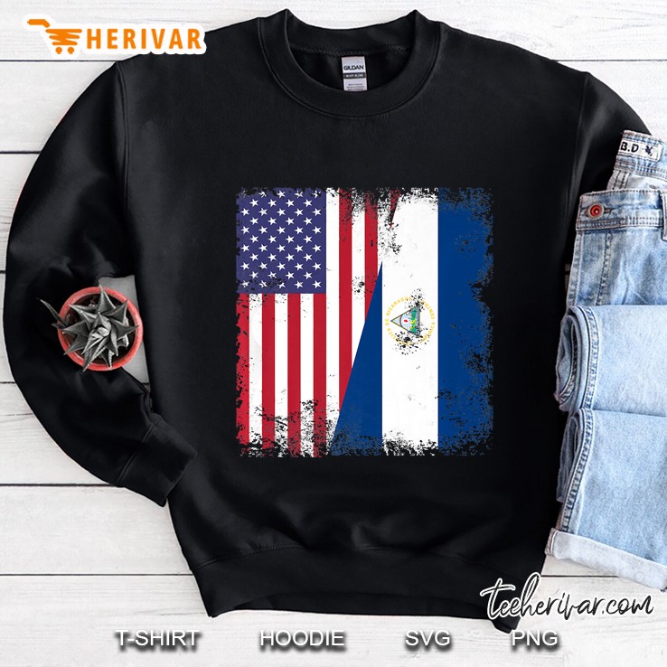 Half Nicaraguan Flag Sweatshirt