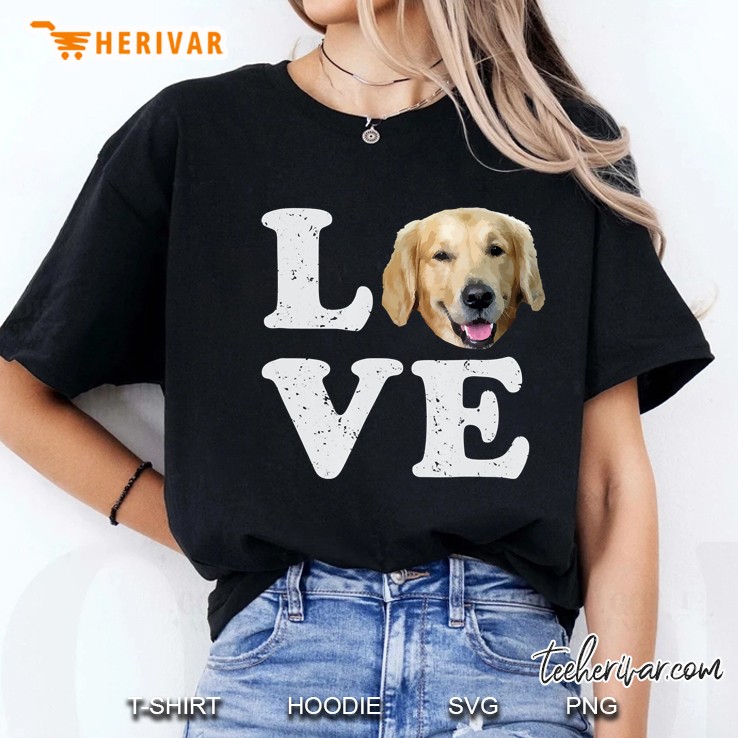 I Love My Golden Retriever Ladies Tee