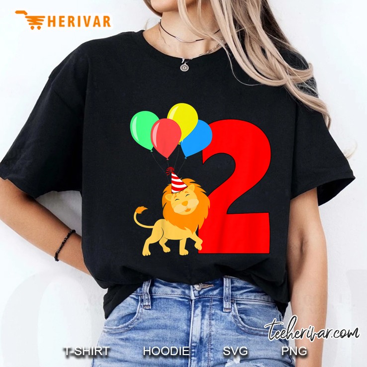 Kids 2 Year Old Lion Birthday Party King Hoodie