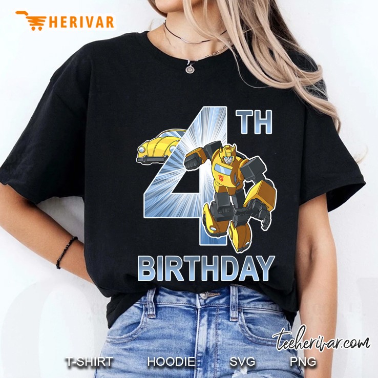 Transformers Bumblebee 4Th Birthday Hoodie