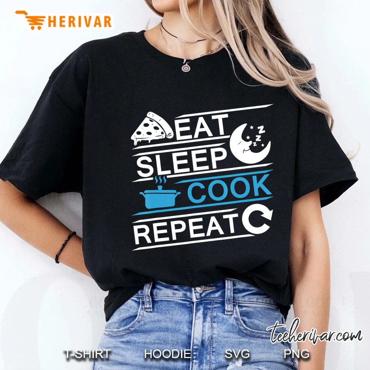 Eat Sleep Cook Repeat Ladies Tee