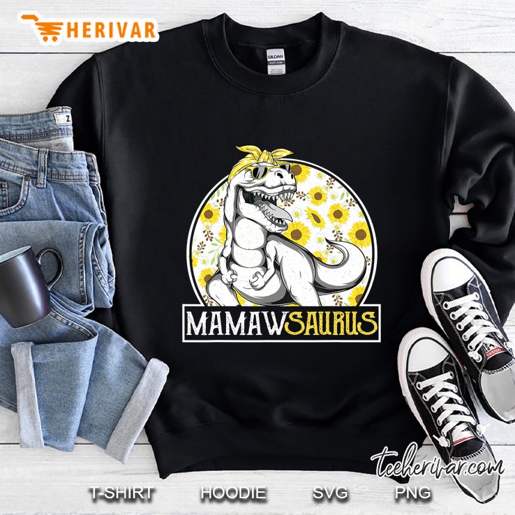 Mamaw Saurus Sunflower Sweatshirt