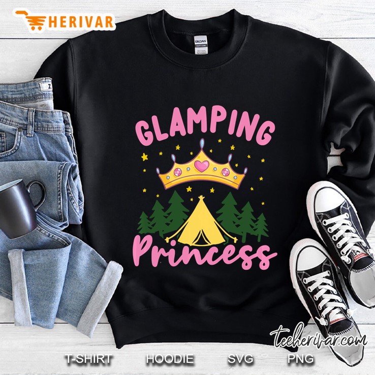 Glamping Princess Camping Pullover Sweatshirt