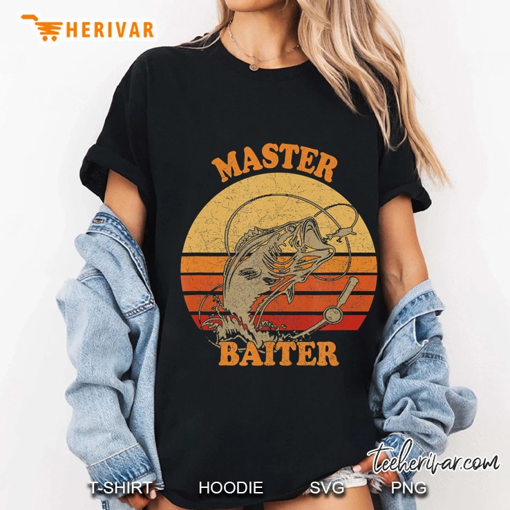 Master Baiter Vintage Bass Fishing Funny Camping Ladies Tee