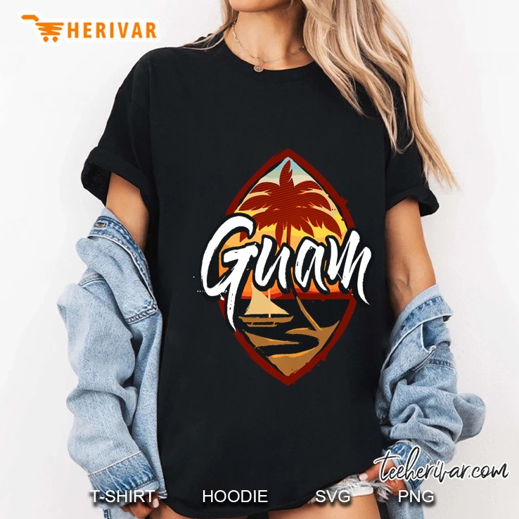 Guam Seal Sunset 671 Guamanian Chamorro Pullover Hoodie