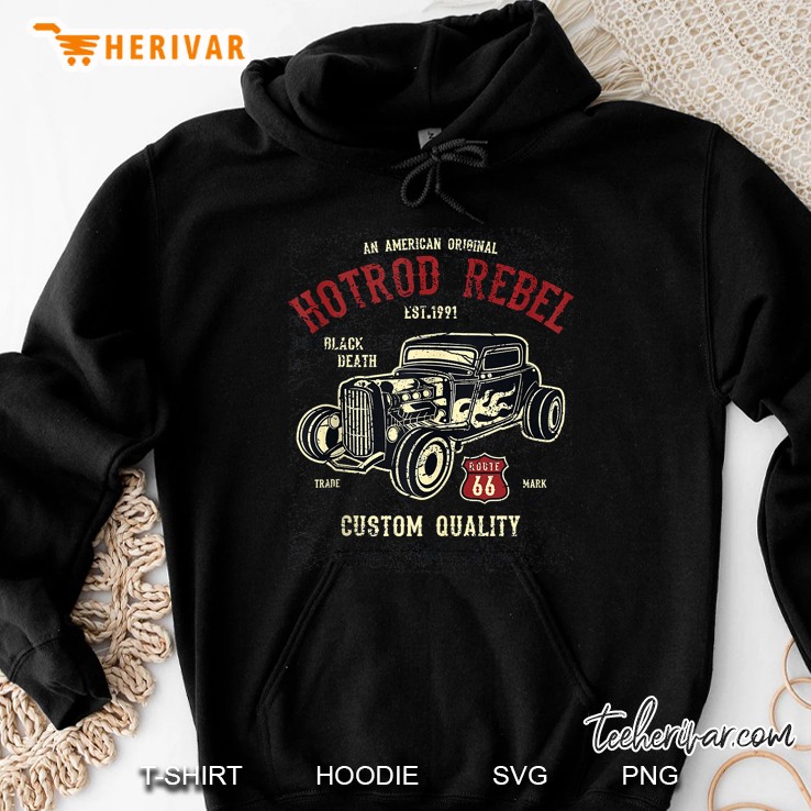 Hot Rod Tee Shirt Vintage Car Tee Shirt Hotrod Rebel Tank Top Mugs