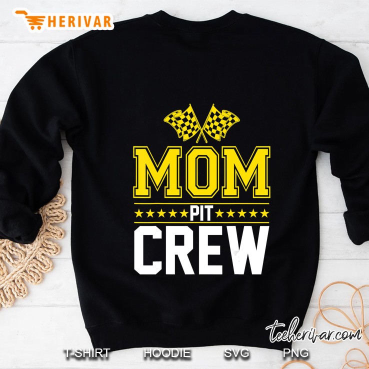 Mom Pit Crew Hosting Car Race Birthday Party Sweatshirt