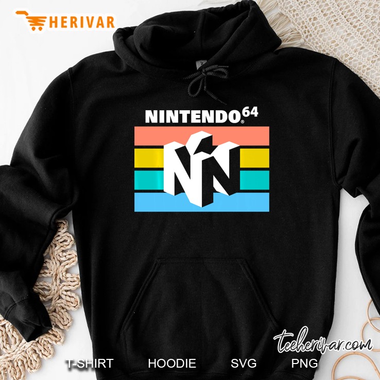 Nintendo Classic 64 Striped Logo Pullover Hoodie