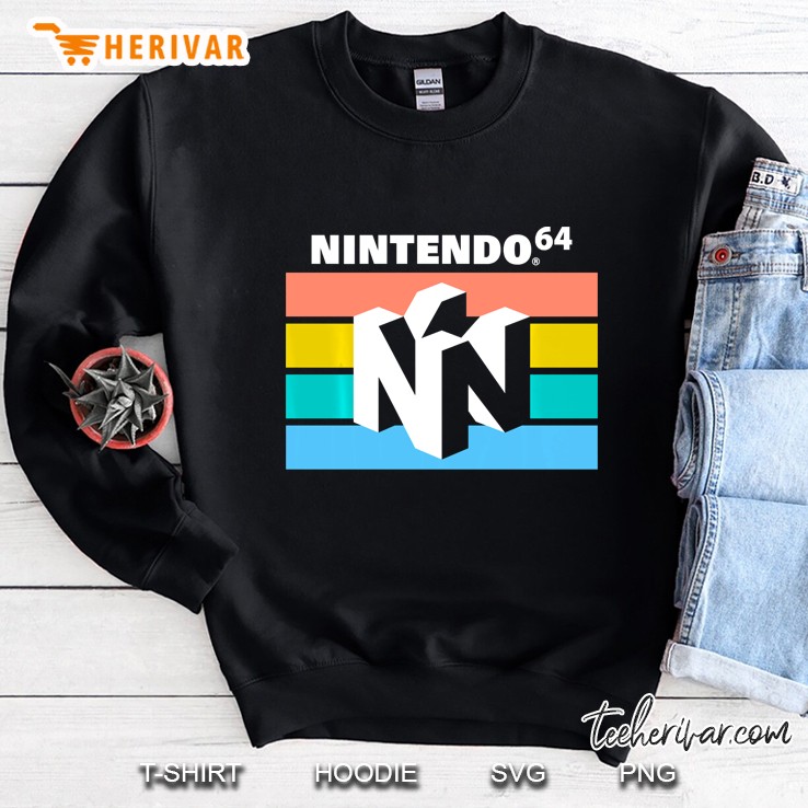 Nintendo Classic 64 Striped Logo Pullover Sweatshirt