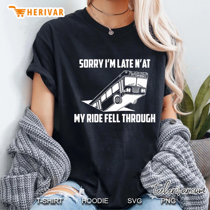 Pittsburgh Bus In Sinkhole In Downtown -Funny Bus Pittsburgh Premium Ladies Tee