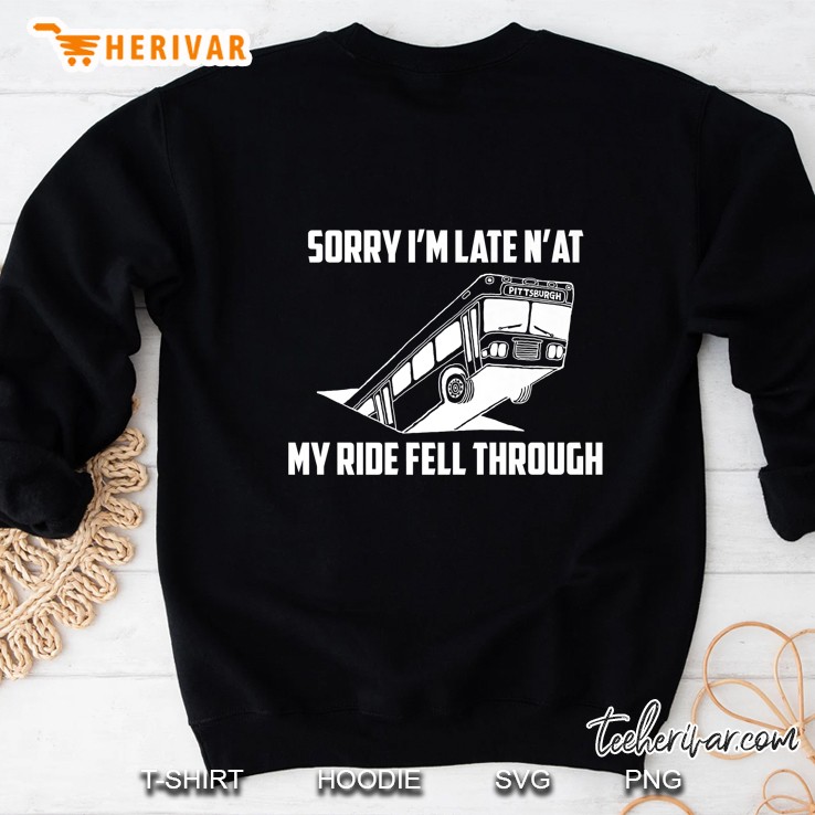 Pittsburgh Bus In Sinkhole In Downtown -Funny Bus Pittsburgh Premium Sweatshirt