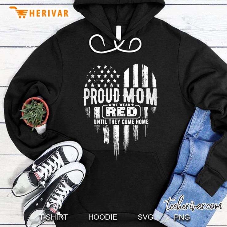 Proud Mom We Wear Red Friday Military Tank Top Mugs