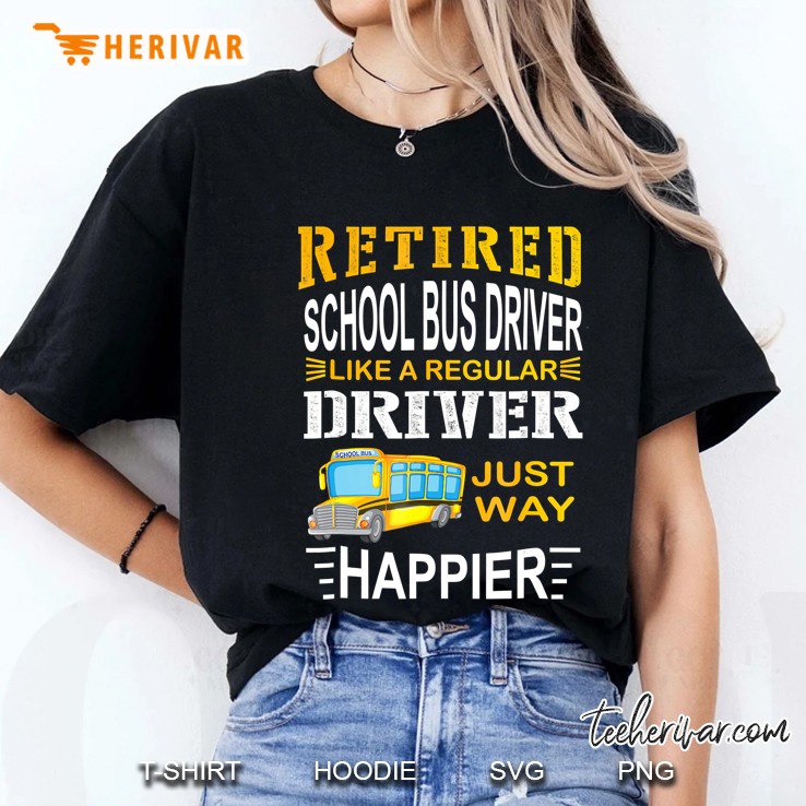 Retro Vintage 70S Retired School Bus Driver Funny Ladies Tee